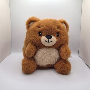 American Greetings Brown and Tan Bear plush toy W/zipper bag